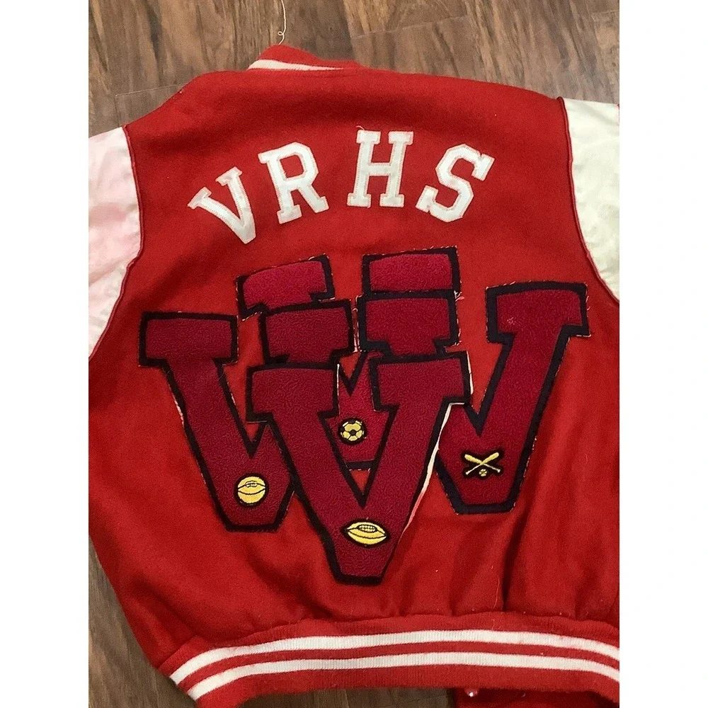 Vintage 60s 70s Hewitt Mfg. Corp Letterman Varsity Jacket  Stitch Size 42